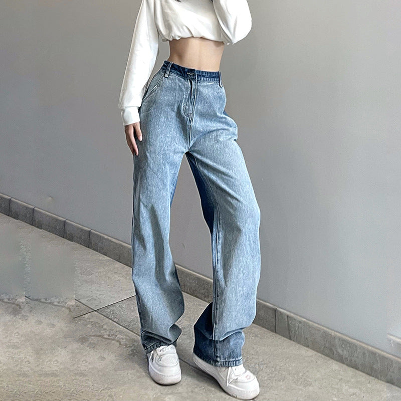 Julia Fox Low Rise Jeans Front and Back Color Matching