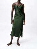 Kendall Jenner Wedding Guest Dress V-neck Brace Women 'S Slimming Satin