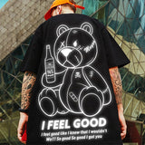 Men T-Shirts Loose Oversize Half Sleeve