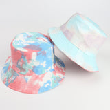 Bucket Hat Fishing Cap Cotton Print Fisherman Hat Leisure Basin Hat Men and Women Black Hat