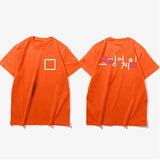 Squid Game Costume Short Sleeve Loose Crew Neck T-shirt Top