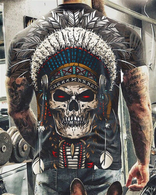 Skull T Shirt 3D Personalized Printing Fashion Boy's Short Sleeve T-shirt