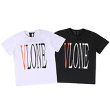 Vlone T Shirt Big V Men And Women Tee Casual Round Neck Short Sleeves T-Shirt