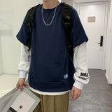 Men's Sweatshirt Fall Loose-Fitting Pullover round-Neck Jacket