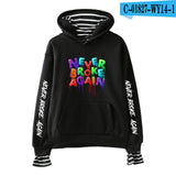Never Broke Again Hoodie All-Match False Two-Piece Sweaters