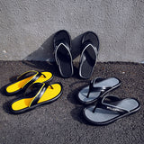 Flip Flops Flip Flops Men's Slippers Summer Outdoor Non-Slip Flat-Heeled Men's Casual Beach Shoes