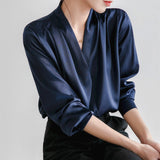 Gloria Vanderbilt Long Sleeve Satin Shirt