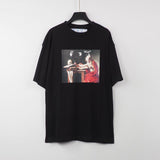 Off White T Shirt Short Sleeve Casual Large Size Tshirt Men'S Clothing Owt