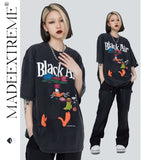 Y2g Shirts for Boys Retro Washed Short Sleeve Male Cartoon