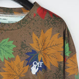 Off White T Shirt Cotton Camouflage Leaf Arrow Men'S Short Sleeve Shirt Men'S Clothing Owt