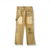 Man Fall Outfits Embroidered Ripped Jeans Fashion Brand Loose Straight