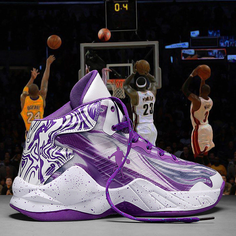 Men Basketball Shoeses Men's High-Top Mesh Breathable Sneakers