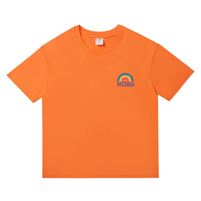Noah T Shirt Noah Cross Classic Rainbow Printing Loose Cotton Oversize Short Sleeve Men'S T-Shirt Women'S Couple Wear