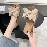 High Heels Slides Summer Bowknot Platform High Heel Sandals