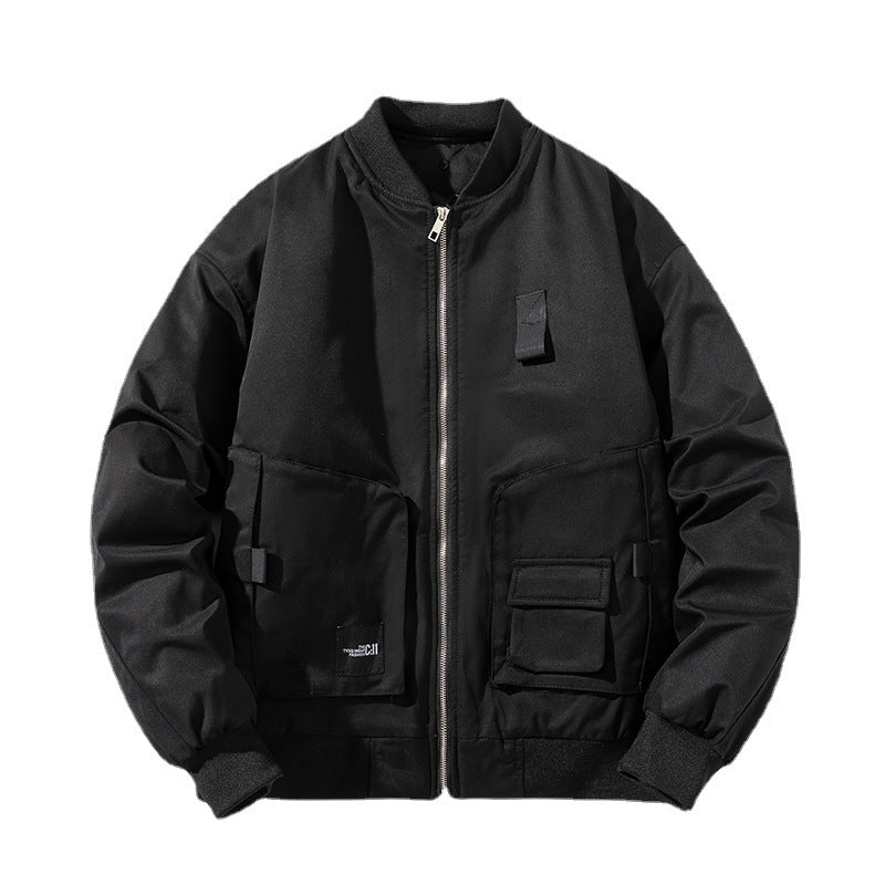 Varsity Jacket Autumn And Winter Bomber Jacket Men Hooded Baseball Uniform