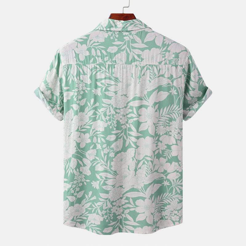 Camp Collar Shirt Casual Short Sleeve Shirt