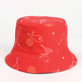 Bucket Hat Fishing Cap Cotton Print Fisherman Hat Printing Double-Sided Fashion Badminton