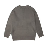 Men Sweater Cartoon Character Brocade Sweater Men's Street Trend Loose round Neck Sweater