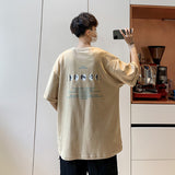 Men T-Shirts Loose Half-Length Sleeves Printing