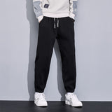Grey Sweatpants Pure Cotton Track Pants Men's Autumn and Winter Loose Casual Pants