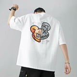 Men T-Shirts Loose Printed Half Sleeve