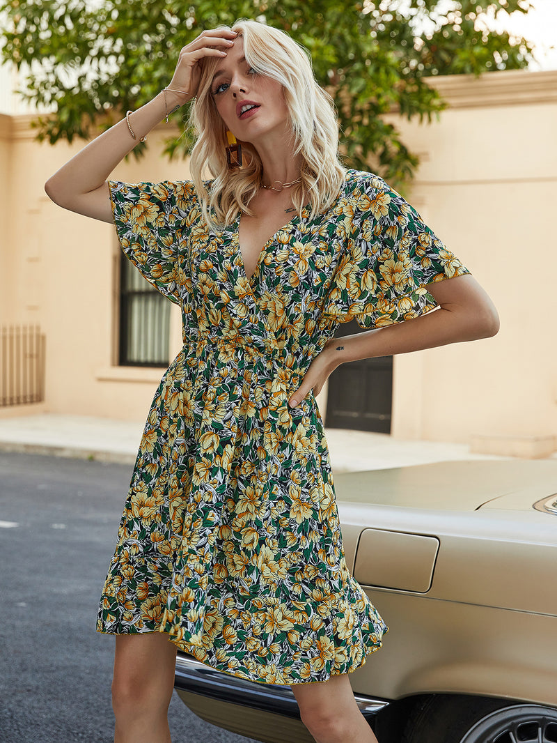 Coachella Music Festival Outfits Fashion Printed Dress