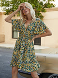Coachella Music Festival Outfits Fashion Printed Dress