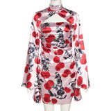 Music Festivals Rave Outfits Dress Spring and Summer Women's Clothing Fashion Printed Sexy Dress