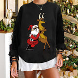 Men And Women Grinch Shirt Santa Claus Elk Printing