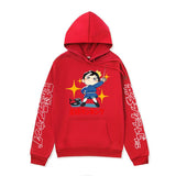 Anime Hoddies Poji King Printed Hoodie Autumn and Winter Fleece-Lined Hoodies