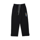 Man Fall Outfis Simple Bear Embroidery Unisex Style Track Sweatpants Loose Street Casual Pants