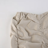 Julia fox low rise jeans: hot girl style personality pleated  low waist  loose and thin straight pants waist tie casual pants