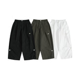Man Fall Outfis Vintage Solid Color Loose Straight Cargo Pants Men's Street Cool Button Casual Pants