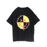 Vlone T Shirt Spring And Summer Men'S Shirt Special Multicolor Letter Circle Short Sleeve
