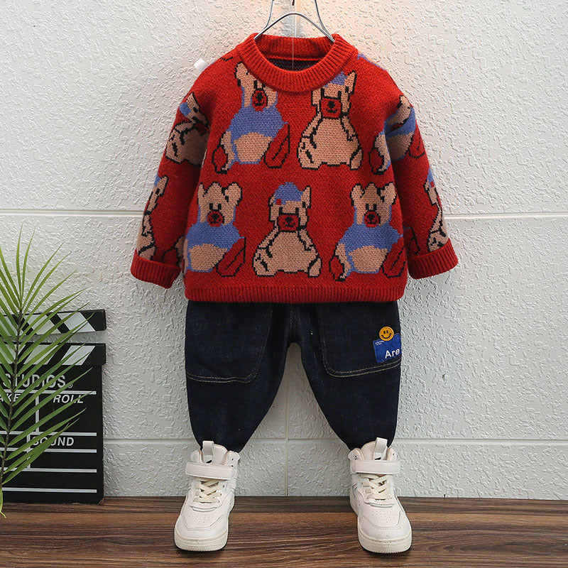 Toddler Boys Sweater Boys' Sweater Spring Autumn Knitwear Autumn