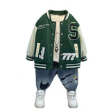 Toddler Boys Jackets Kids' Coat Spring and Autumn Baseball Uniform