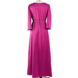 Taffeta Dress Satin Stitching Gold-Woven Rhinestone Dress
