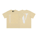Vlone Men'S Large Vneck Print Casual Shortsleeved Tshirt Tee