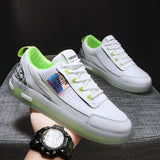 Flat Shoes Summer Men's Casual Shoes Transparent Bottom Student Breathable Board Shoes Lightweight and Wear-Resistant Board Shoes