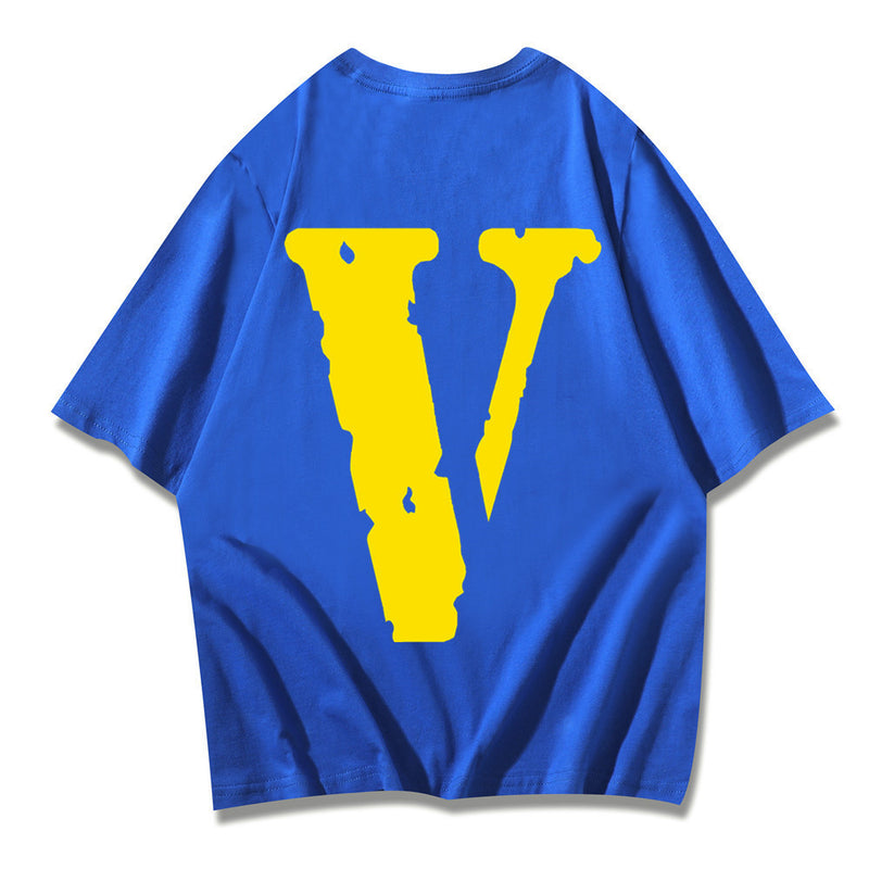Vlone T Shirts Round Neck Pullover Short Sleeve T-Shirt