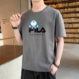 Men T-Shirts Printed Loose Half Sleeve