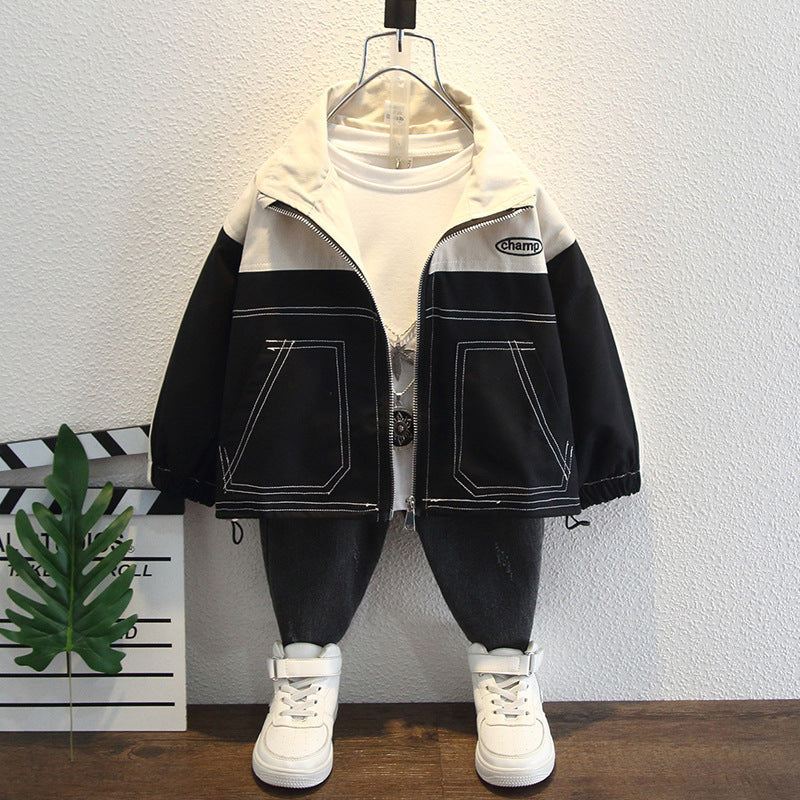 Toddler Boys Jackets Boys' Jacket Spring and Autumn Baseball Uniform