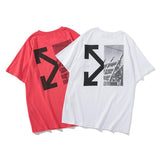 Off White T Shirt Short Sleeve Tshirt Stitching Half Arrow Print Owt