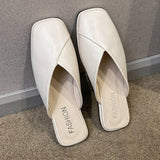 Women Open Toe Sandals Flats Summer Slip-on Slippers Fashion Outerwear