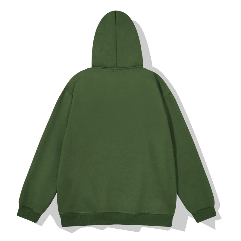 Kanye West Sunday Service Hoodie Autumn And Winter Smiley Printing Plus Velvet Hoodie