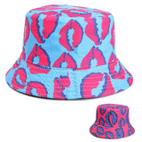 Bucket Hat Fishing Cap Cotton Print Fisherman Hat Outdoor Color Sun-Proof
