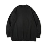 Men Sweater Cartoon Bear Brocade Sweater Men's Trendy Pullover