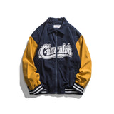 Man Fall Outfis Autumn Colorblock Baseball Uniform Coat Men's Loose Letter Printed Casual Jacket