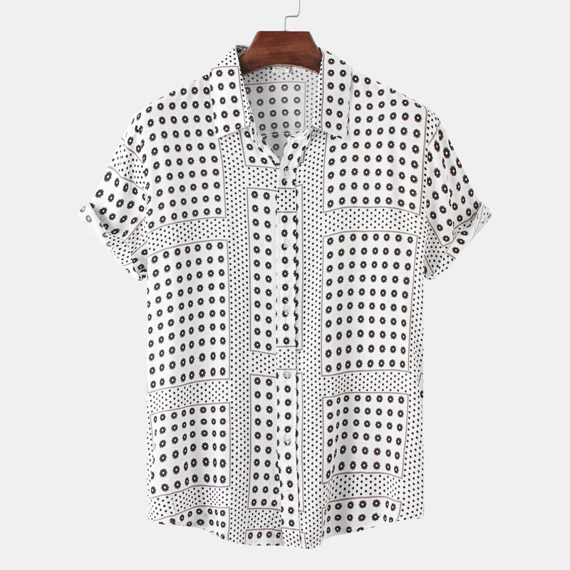 Camp Collar Shirt Beach Shirt Short Sleeve