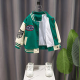 Toddler Boys Jackets Boys Autumn Clothing Baseball Uniform Jacket Children's Clothing
